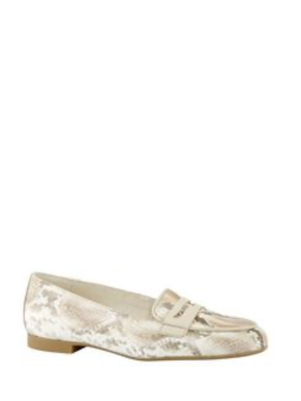 Paul Green Velvet Penny Loafers in Ivory